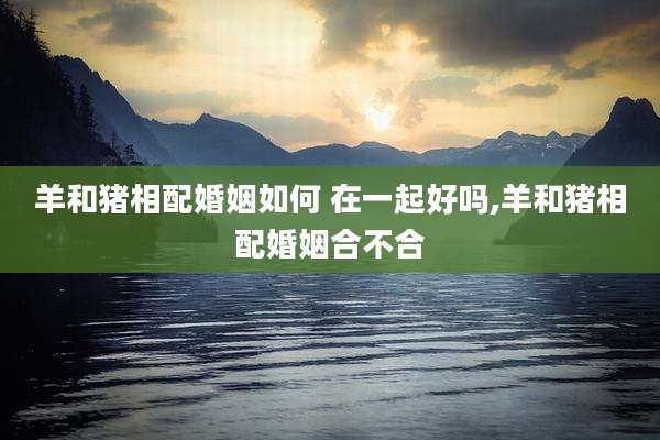 羊和猪相配婚姻如何 在一起好吗,羊和猪相配婚姻合不合
