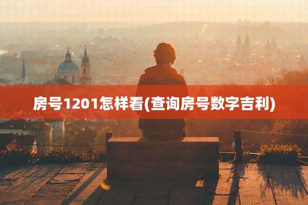 房号1201怎样看(查询房号数字吉利)