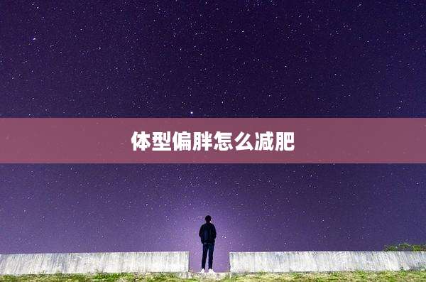 体型偏胖怎么减肥