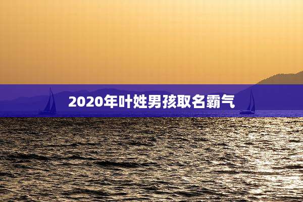 2020年叶姓男孩取名霸气
