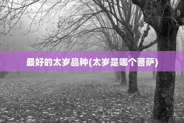 最好的太岁品种(太岁是哪个菩萨)