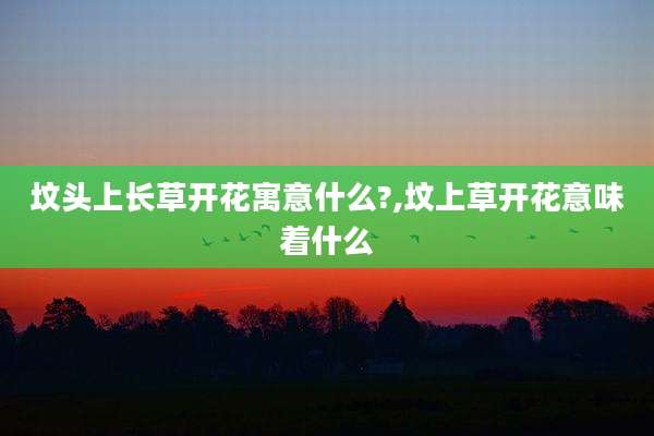坟头上长草开花寓意什么?,坟上草开花意味着什么