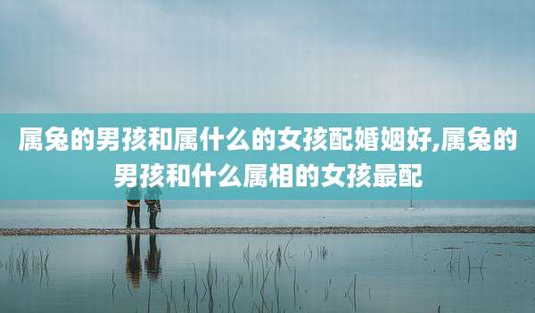 属兔的男孩和属什么的女孩配婚姻好,属兔的男孩和什么属相的女孩最配
