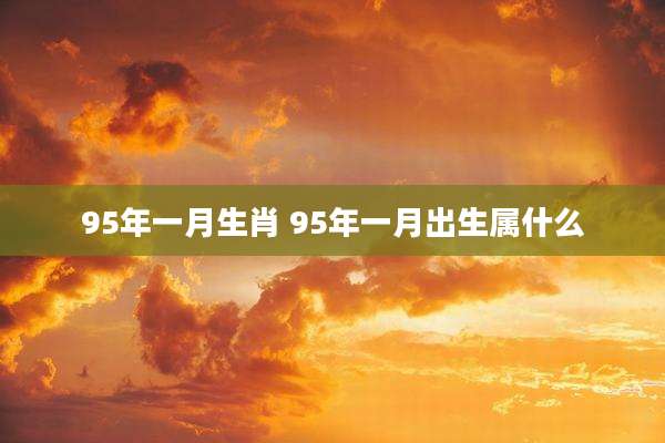 95年一月生肖 95年一月出生属什么