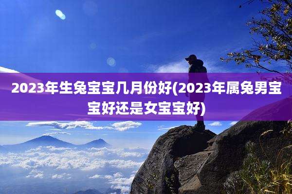 2023年生兔宝宝几月份好(2023年属兔男宝宝好还是女宝宝好)
