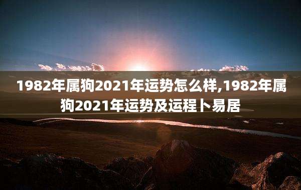 1982年属狗2021年运势怎么样,1982年属狗2021年运势及运程卜易居