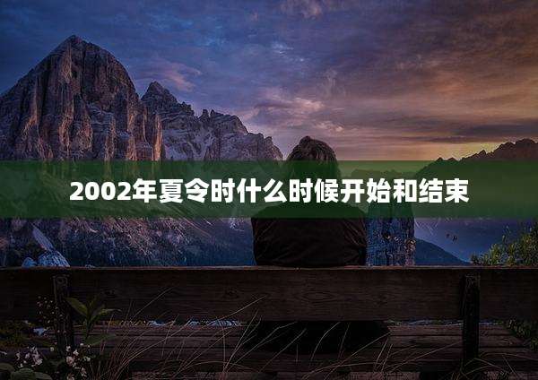 2002年夏令时什么时候开始和结束