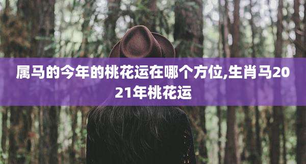 属马的今年的桃花运在哪个方位,生肖马2021年桃花运