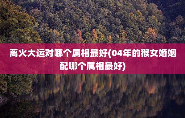 离火大运对哪个属相最好(04年的猴女婚姻配哪个属相最好)