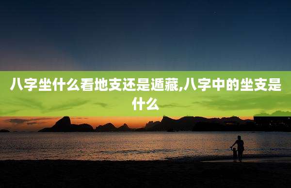 八字坐什么看地支还是遁藏,八字中的坐支是什么