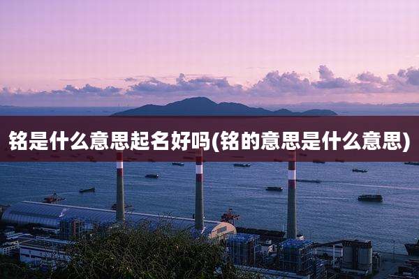 铭是什么意思起名好吗(铭的意思是什么意思)