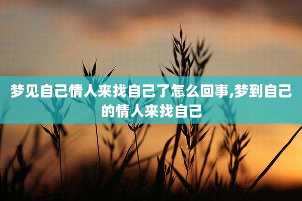 梦见自己情人来找自己了怎么回事,梦到自己的情人来找自己