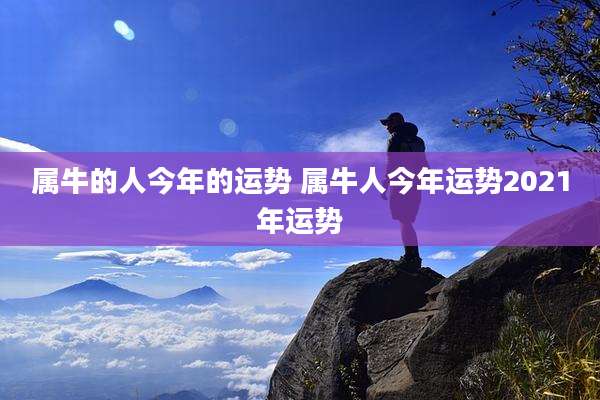 属牛的人今年的运势 属牛人今年运势2021年运势
