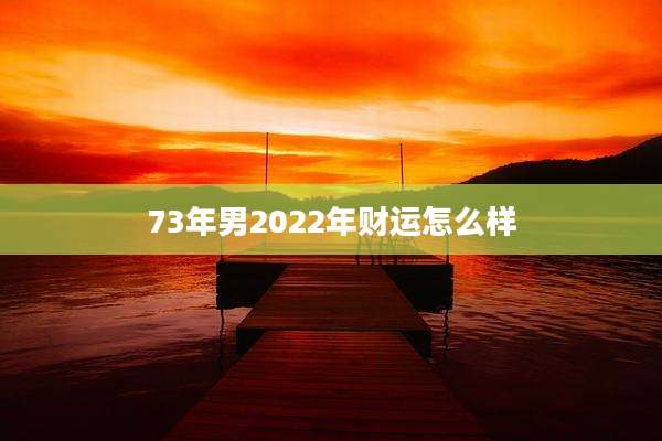 73年男2022年财运怎么样