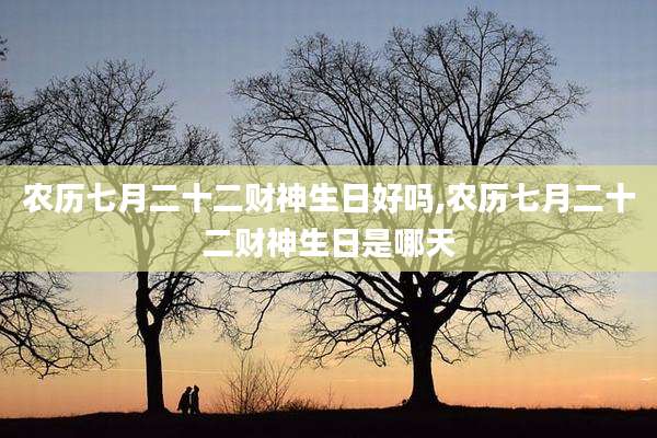农历七月二十二财神生日好吗,农历七月二十二财神生日是哪天
