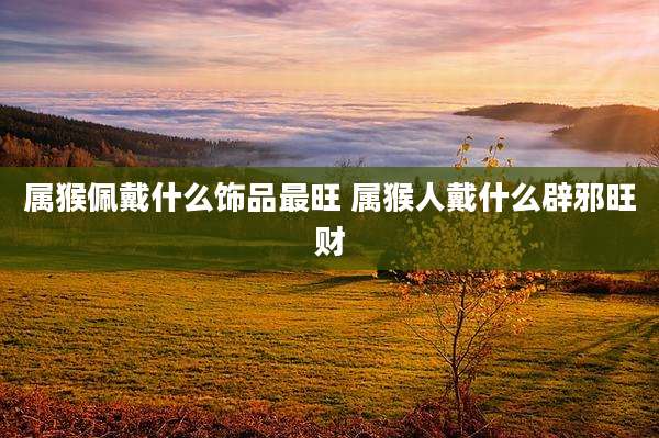 属猴佩戴什么饰品最旺 属猴人戴什么辟邪旺财