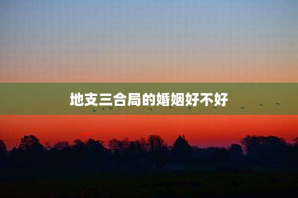 地支三合局的婚姻好不好