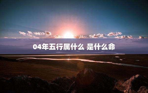 04年五行属什么 是什么命
