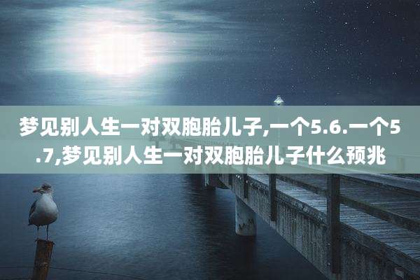 梦见别人生一对双胞胎儿子,一个5.6.一个5.7,梦见别人生一对双胞胎儿子什么预兆