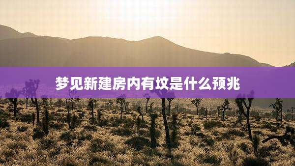 梦见新建房内有坟是什么预兆