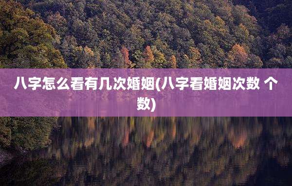 八字怎么看有几次婚姻(八字看婚姻次数 个数)