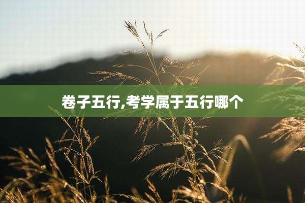 卷子五行,考学属于五行哪个