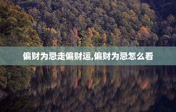 偏财为忌走偏财运,偏财为忌怎么看