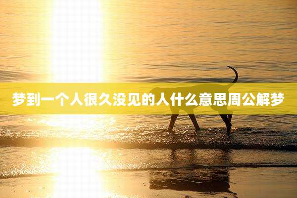 梦到一个人很久没见的人什么意思周公解梦