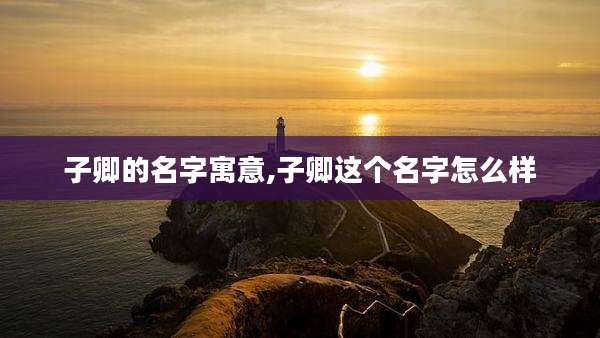 子卿的名字寓意,子卿这个名字怎么样