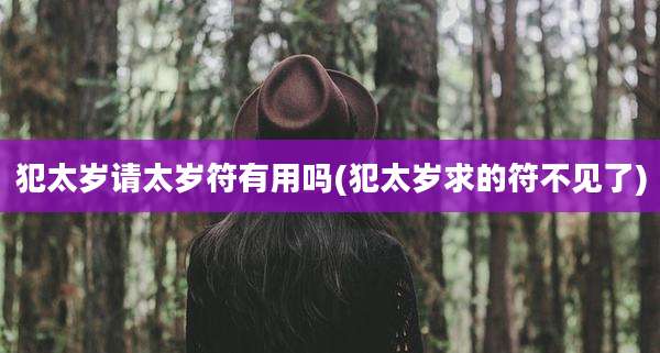 犯太岁请太岁符有用吗(犯太岁求的符不见了)