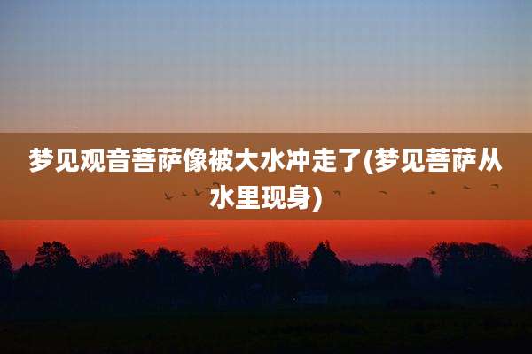 梦见观音菩萨像被大水冲走了(梦见菩萨从水里现身)