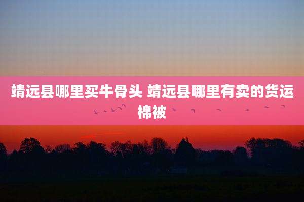 靖远县哪里买牛骨头 靖远县哪里有卖的货运棉被