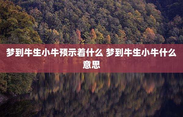梦到牛生小牛预示着什么 梦到牛生小牛什么意思