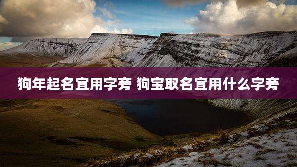 狗年起名宜用字旁 狗宝取名宜用什么字旁