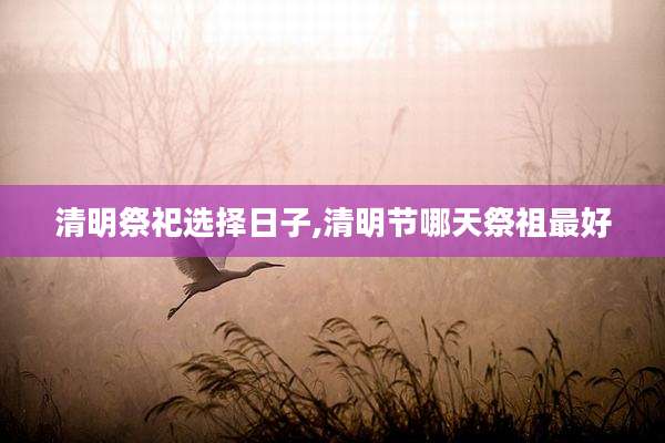 清明祭祀选择日子,清明节哪天祭祖最好