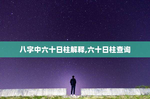 八字中六十日柱解释,六十日柱查询