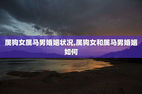 属狗女属马男婚姻状况,属狗女和属马男婚姻如何