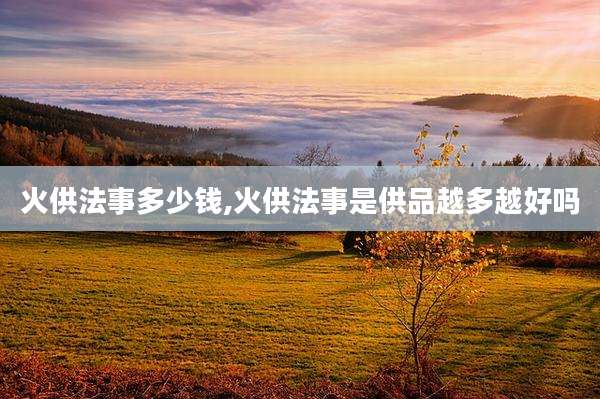 火供法事多少钱,火供法事是供品越多越好吗