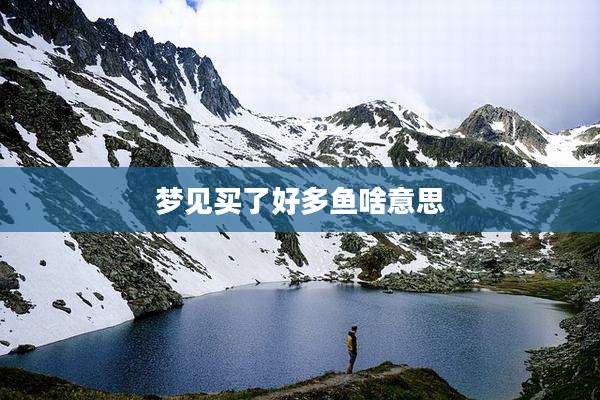 梦见买了好多鱼啥意思