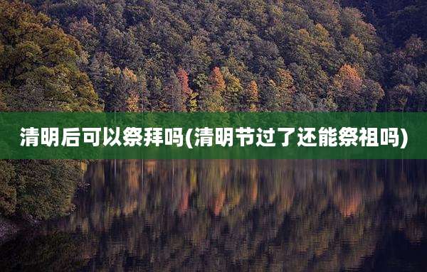 清明后可以祭拜吗(清明节过了还能祭祖吗)