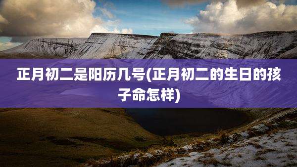 正月初二是阳历几号(正月初二的生日的孩子命怎样)