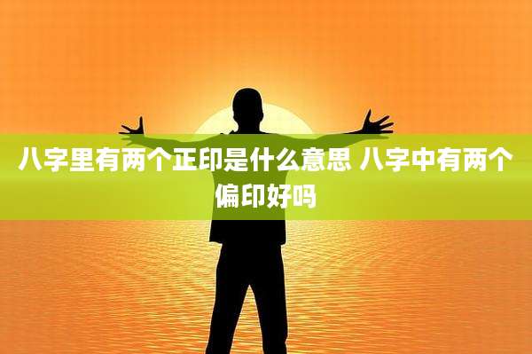 八字里有两个正印是什么意思 八字中有两个偏印好吗