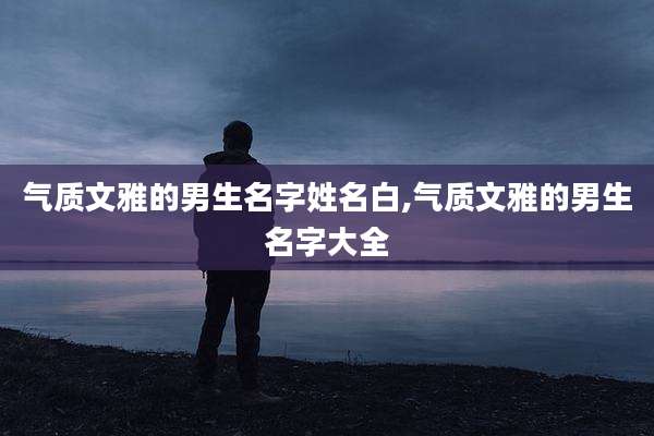气质文雅的男生名字姓名白,气质文雅的男生名字大全