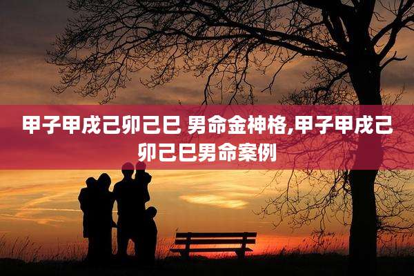 甲子甲戌己卯己巳 男命金神格,甲子甲戌己卯己巳男命案例