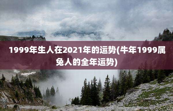 1999年生人在2021年的运势(牛年1999属兔人的全年运势)