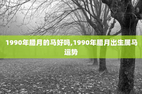 1990年腊月的马好吗,1990年腊月出生属马运势