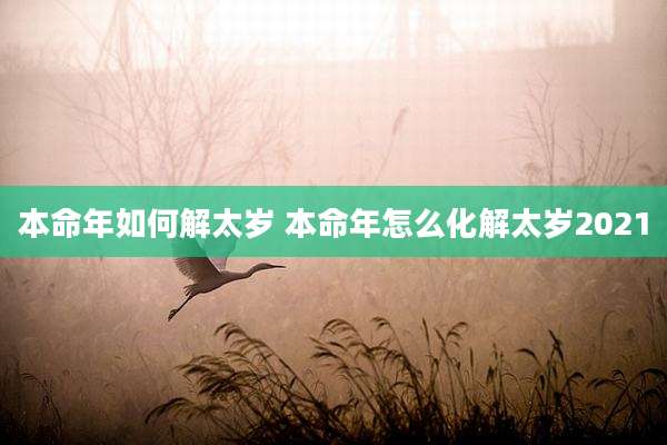 本命年如何解太岁 本命年怎么化解太岁2021