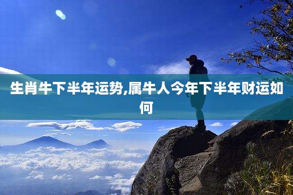 生肖牛下半年运势,属牛人今年下半年财运如何