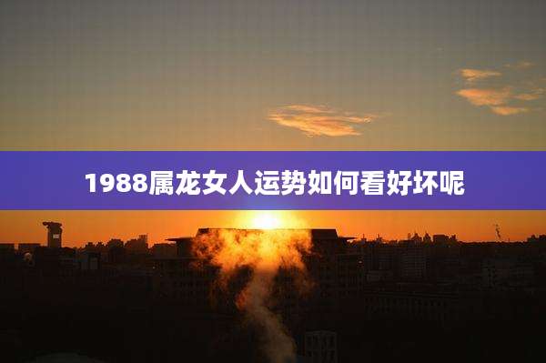 1988属龙女人运势如何看好坏呢