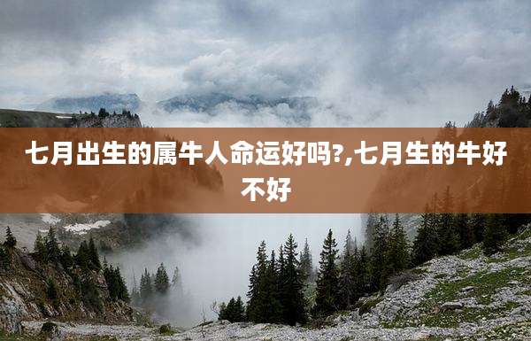 七月出生的属牛人命运好吗?,七月生的牛好不好
